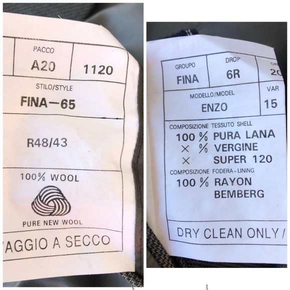 Canaletti Enzo Made In Italy Gray Greenish 3 Buttons Wool Blazer Jacket R 48/43 - Picture 12 of 16